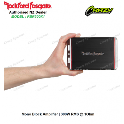 ROCKFORD FOSGATE PBR300X1 300W RMS Monoblock Class-BR Punch Compact Amplifier