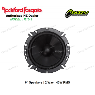 ROCKFORD FOSGATE R16-S PRIME SERIES 40W RMS 2-Way 6" Component Speakers
