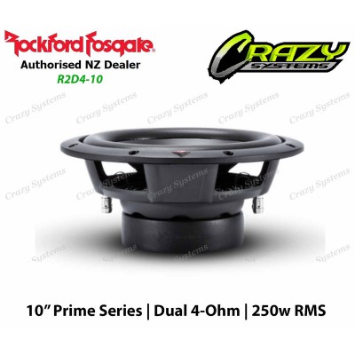 Rockford Fosgate R2D4-10 | Prime Series 10" 500W Dual-4Ohm Subwoofer