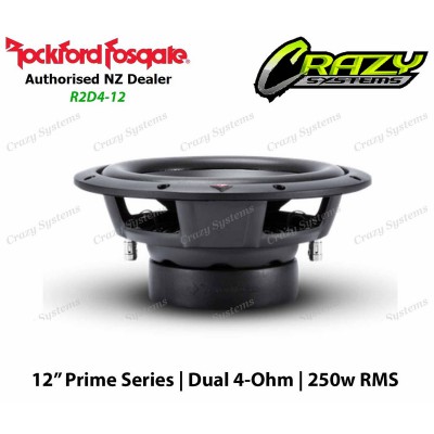 Rockford Fosgate R2D4-12 | Prime Series 12" 500W Dual-4Ohm Subwoofer