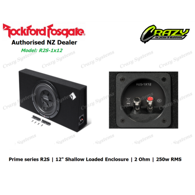 Rockford Fosgate R2S-1x12 Prime 12" R2S Shallow Loaded Enclosure (250w RMS)