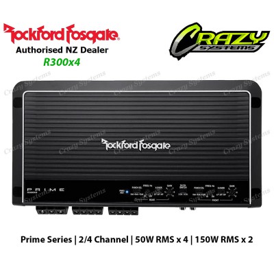 ROCKFORD FOSGATE R300x4 | PRIME SERIES 4 Channel Amp (50w x 4 / 150w x 2 RMS)