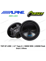 Alpine SWS-12D2 12" 1500W (500W RMS) Dual 2 Ohm Voice Coil Car Subwoofer