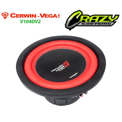Cerwin Vega V104DV2 | 10" 1100W (400W RMS) Dual 4 ohm Voice Coil Car Subwoofer