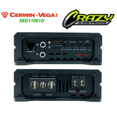 Cerwin Vega XED11001D | 1300W (650W RMS) Mono Channel Class D Car Amplifier