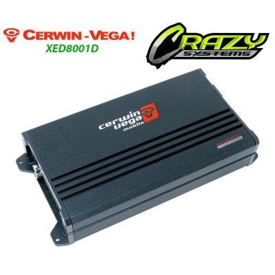 Cerwin Vega XED8001D | 1100W (800W RMS) Mono Channel Class D Car Amplifier