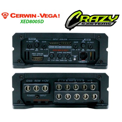 Cerwin Vega XED8005D | 1000W 5 Channel Class D Car Amplifier