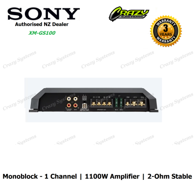 SONY XM-GS100 | 1100W Mono Channel Class D Car Amplifier
