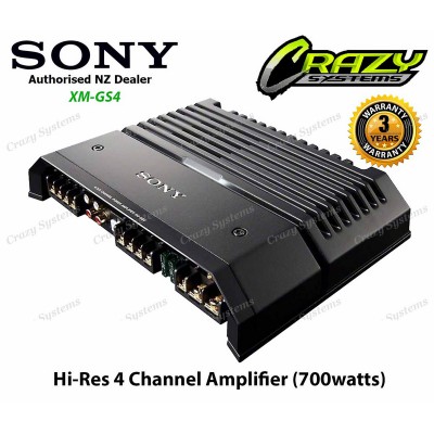 SONY XM-GS4 | Hi-Res 700W 4 Channel Bridgeable Amplifier