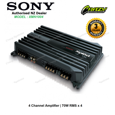 SONY XM-N1004 | 4 Channel Amplifier | Class A/B | 1000W Max | 70W RMS x 4