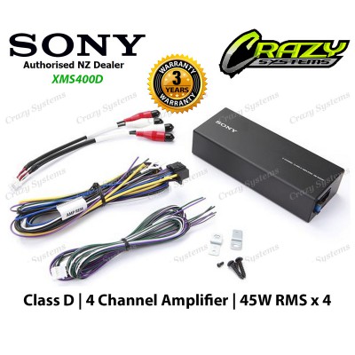SONY XM-S400D | 4 channel Class D Amplifier (4 x 100W / 4 x 45W RMS)