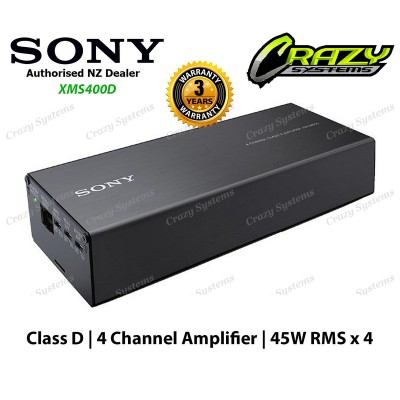 SONY XM-S400D | 4 channel Class D Amplifier (4 x 100W / 4 x 45W RMS)