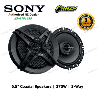 Sony XS-GTF1639 | 6.5" 270W (45W RMS) 3 Way Coaxial Car Speakers