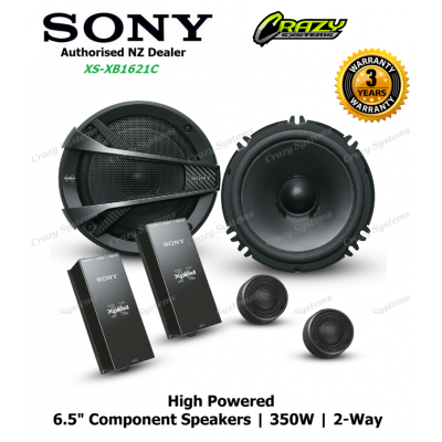 Sony XS-XB1621C 6.5" 350W (60W RMS) 2 Way Car Component Speakers
