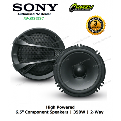 Sony XS-XB1621C 6.5" 350W (60W RMS) 2 Way Car Component Speakers