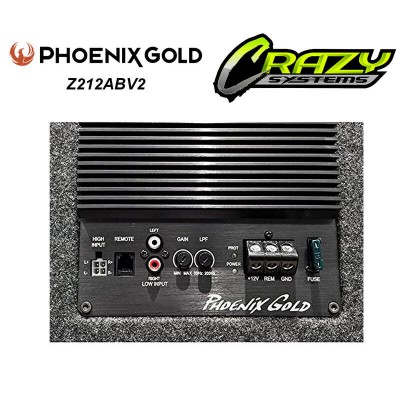 PHOENIX GOLD Z212ABV2 | 12" ACTIVE DUAL SUBWOOFER ENCLOSURE 2000W MAX